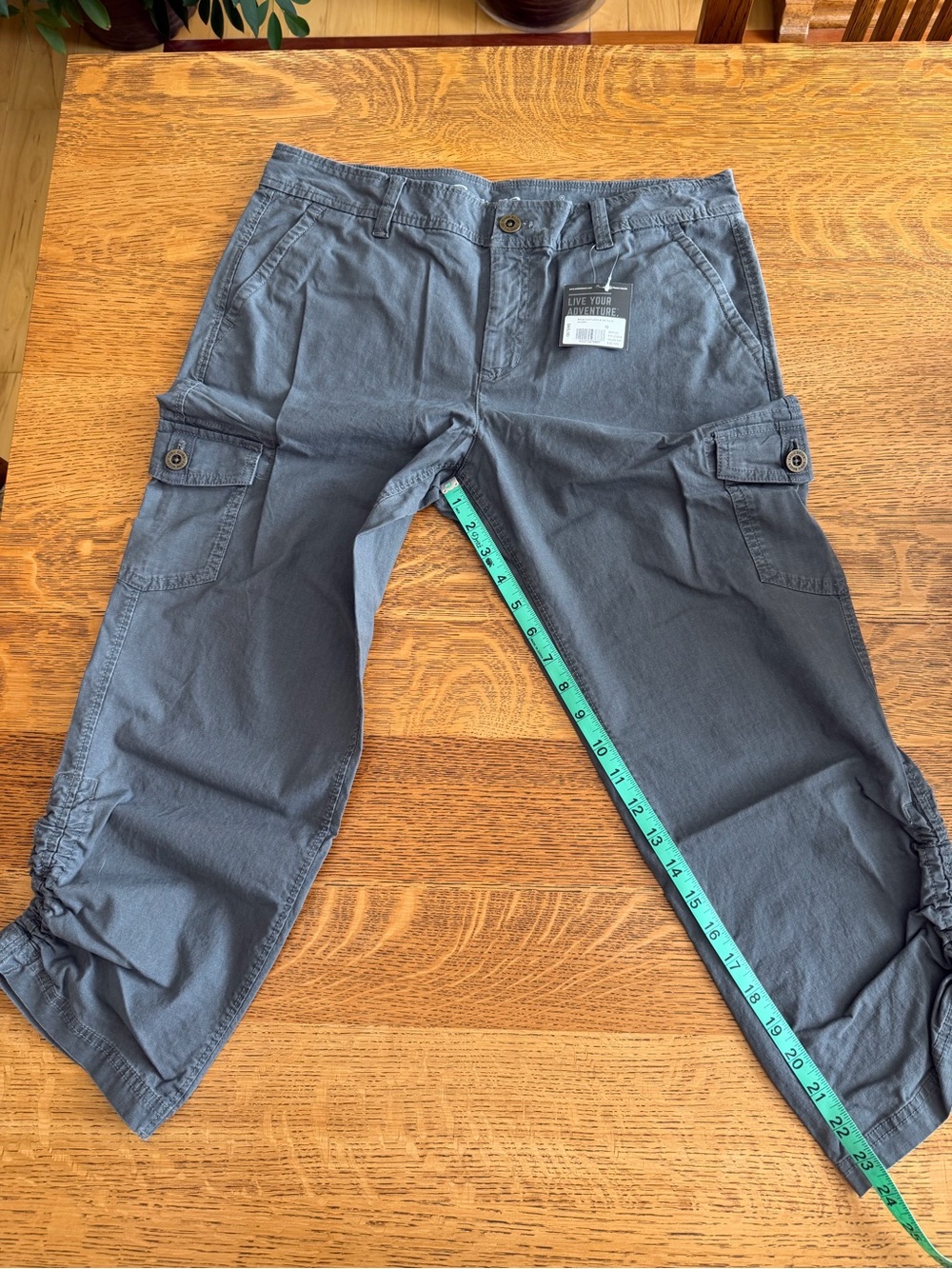 Eddie Bauer Dark Gray CottonBlend Stretch Casual Cargo Capris